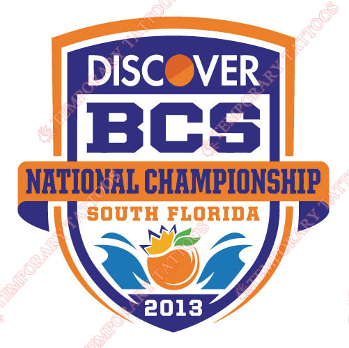 BCS Championship Game Primary Logos 2013 Customize Temporary Tattoos Stickers N3250